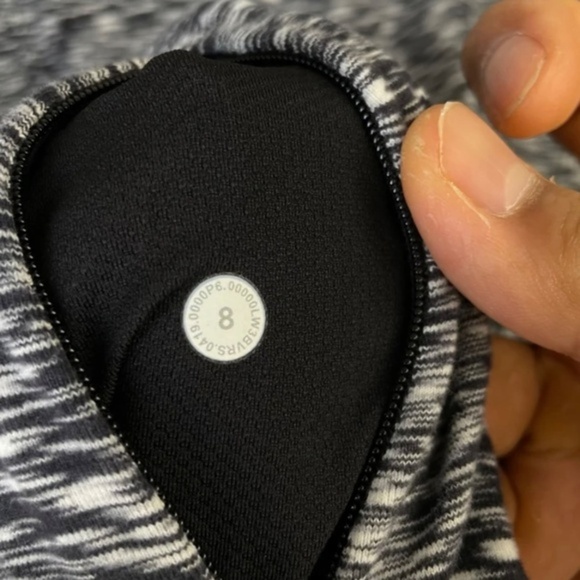 Lululemon Runderful Long Sleeve Spaced Out Space Dye Black White - Picture 10 of 11